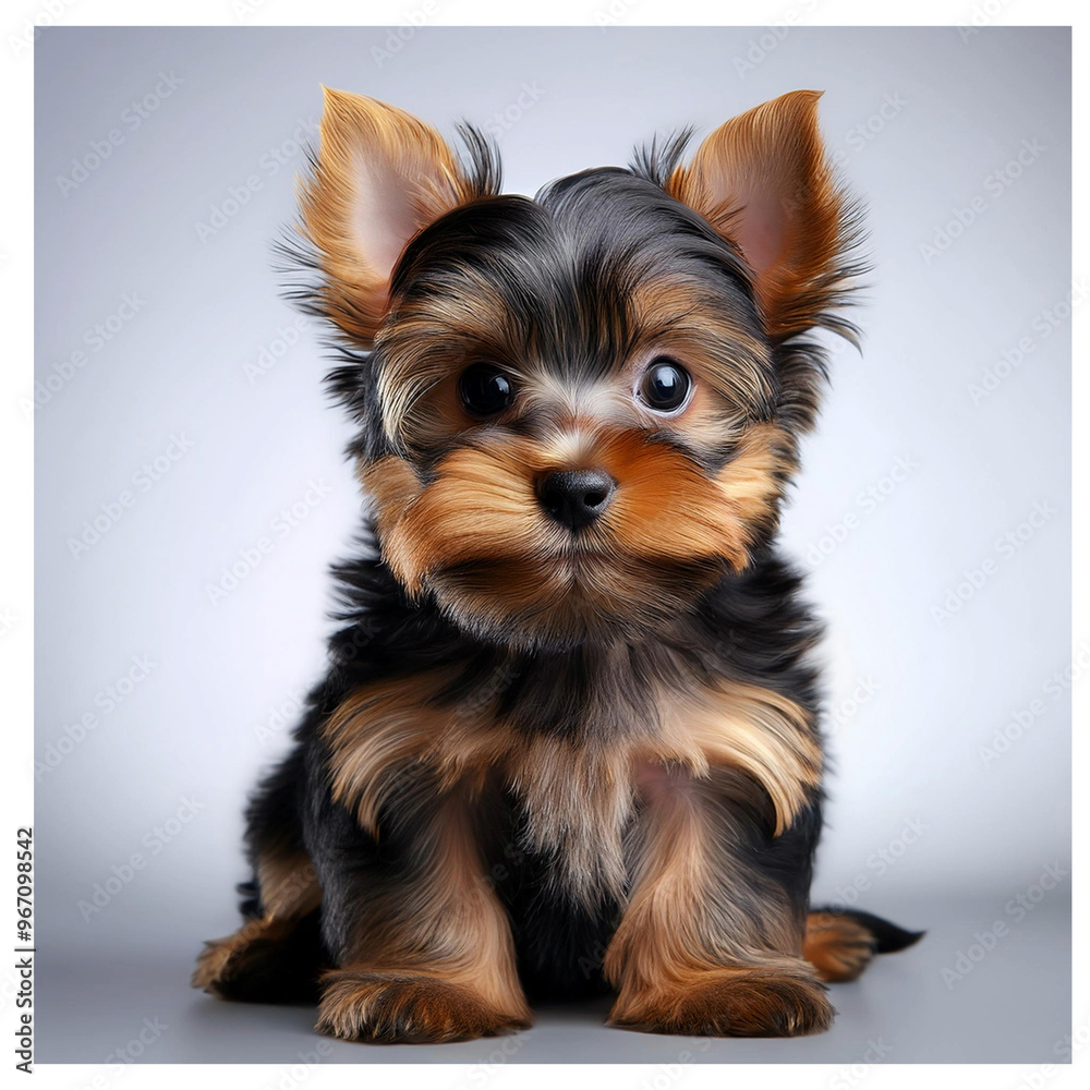 yorkshire terrier puppy on white background yorkshire terrier puppy on white background