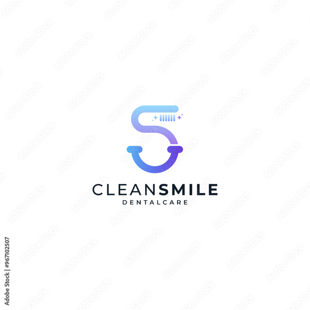 shiny letter S and tooth brush for dental care logo design shiny letter S and tooth brush for dental care logo design