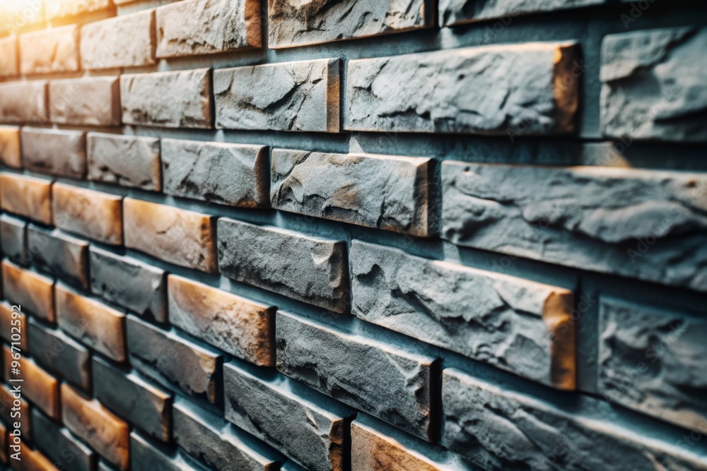 Dark Grey Brick Wall with Rough Edges Dark Grey Brick Wall with Rough Edges