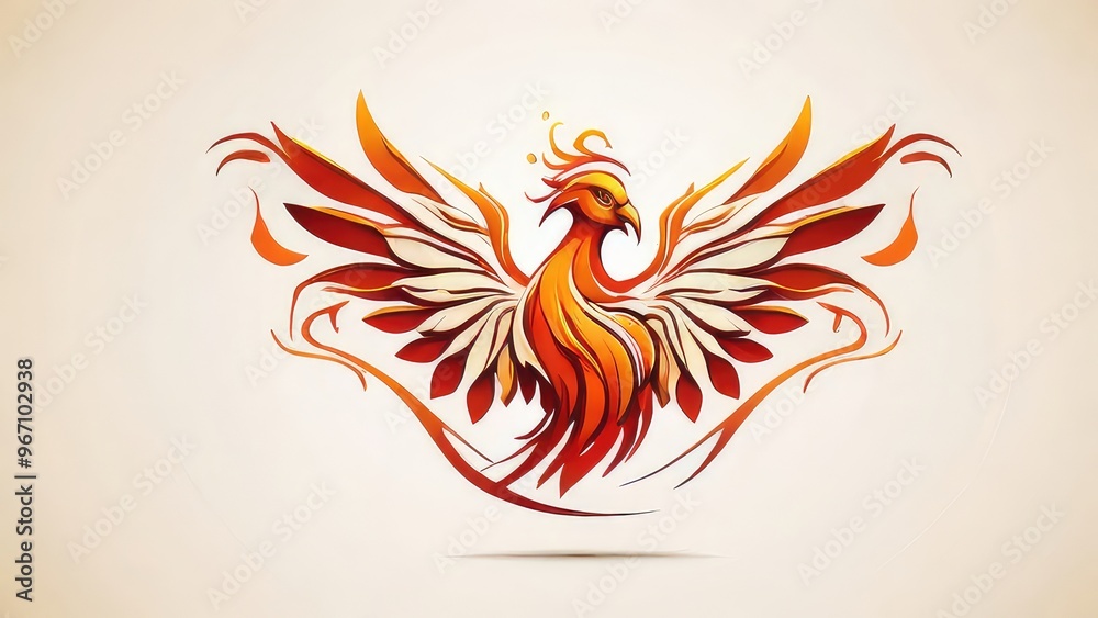 Phoenix vector logo design isolated on a white background Phoenix vector logo design isolated on a white background