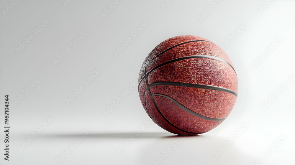 Classic Leather Basketball on White Background Classic Leather Basketball on White Background