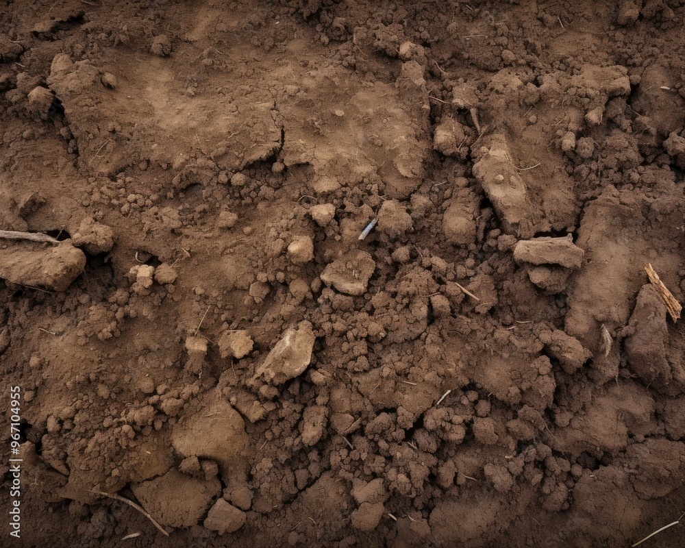 Fertile soil close-up texture flat lay background Fertile soil close-up texture flat lay background