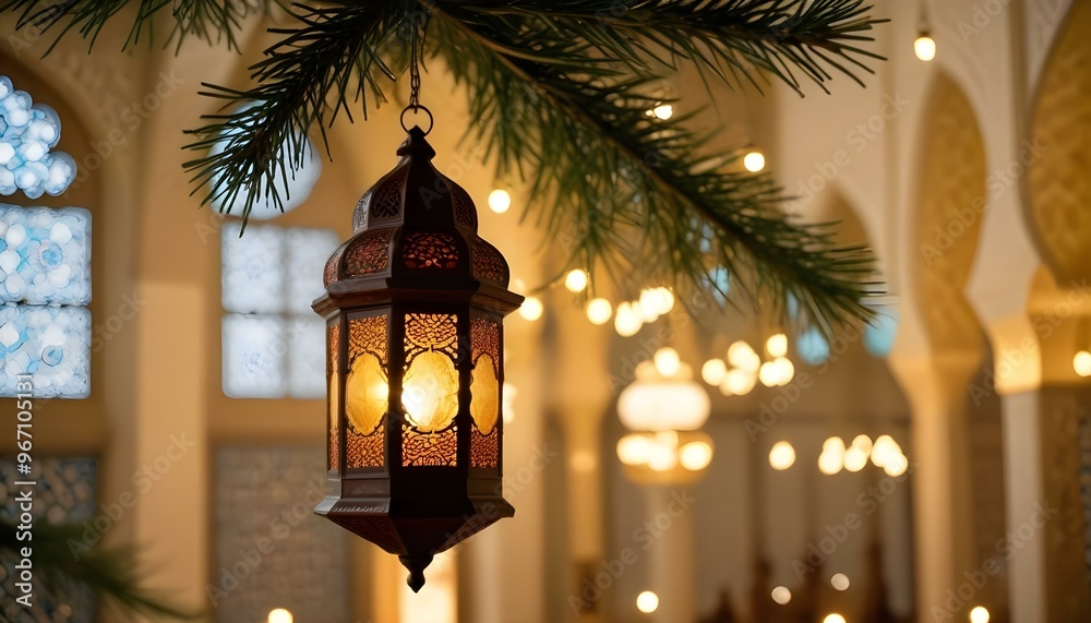 A Eid or Ramzan ornament with a blue moon and a yellow star on it A Eid or Ramzan ornament with a blue moon and a yellow star on it