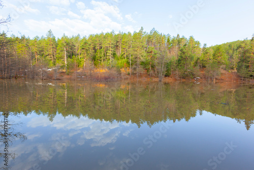 Bozcaarmut Dam Reservoir is located in Bozcaarmut Village of Pazaryeri district in Bilecik. photo