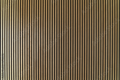 Sound dampening acoustical panels detail of a wooden wall 