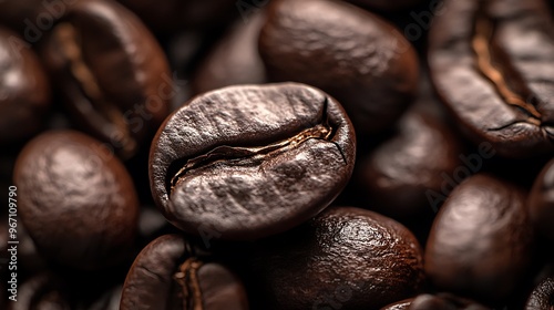 coffee beans background, Fresh coffee beans banner, texture pattern, roasted coffee product background