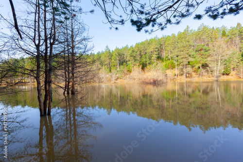 Bozcaarmut Dam Reservoir is located in Bozcaarmut Village of Pazaryeri district in Bilecik. photo