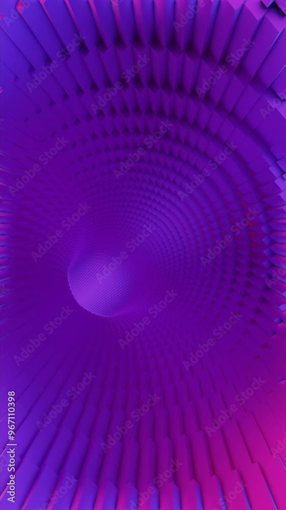Abstract Purple Tunnel with Geometric Patterns Abstract Purple Tunnel with Geometric Patterns