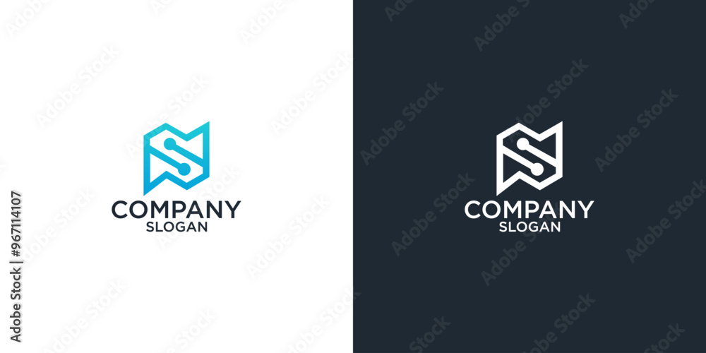 letter s molecule abstract logo vector design letter s molecule abstract logo vector design