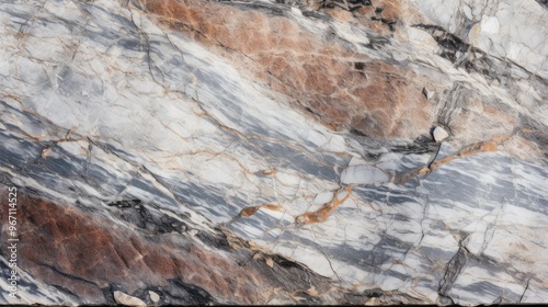 Natural granite stone close-up texture flat lay background