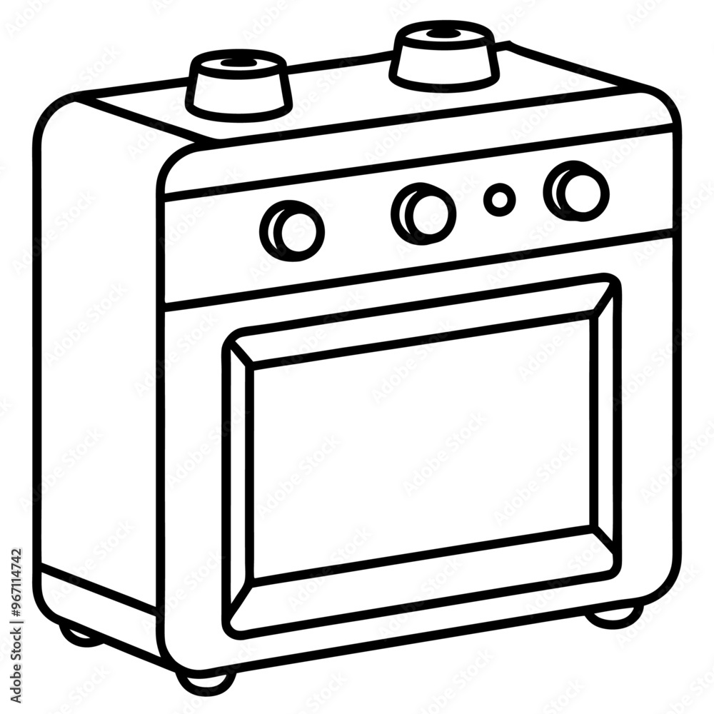 oven outline coloring book page line art illustration digital drawing oven outline coloring book page line art illustration digital drawing