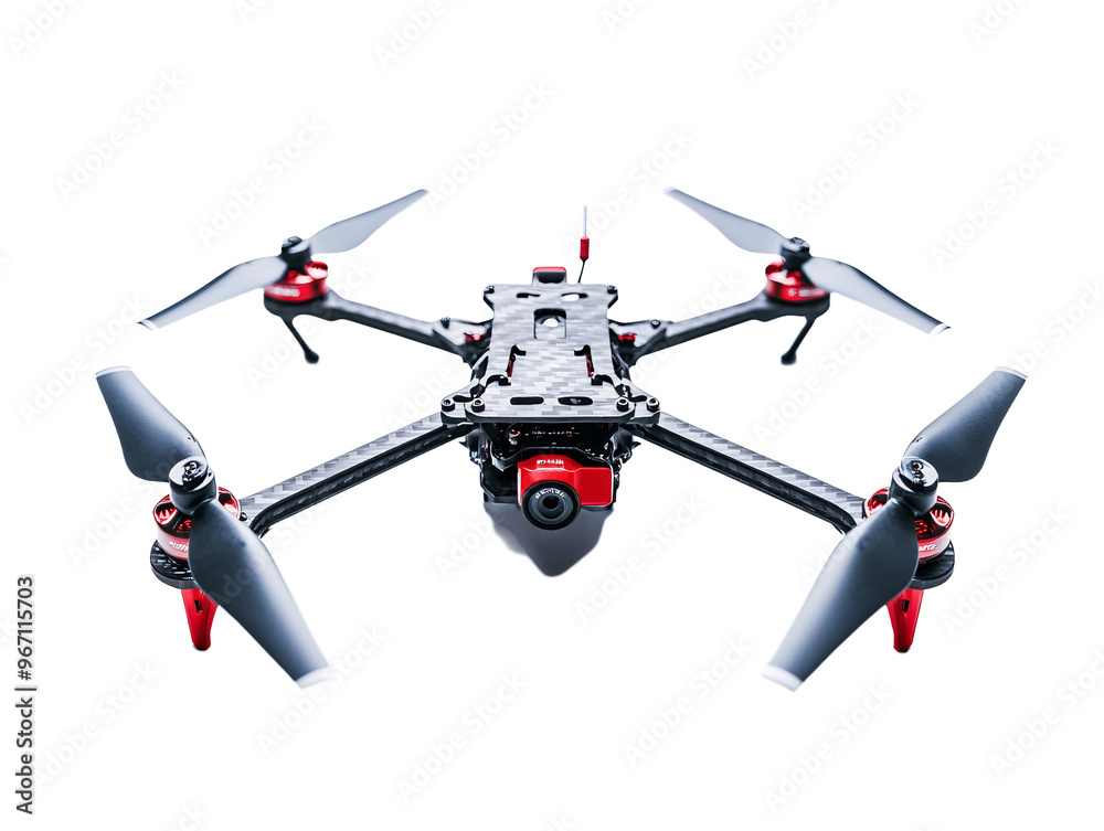 a drone with propellers on a white surface a drone with propellers on a white surface