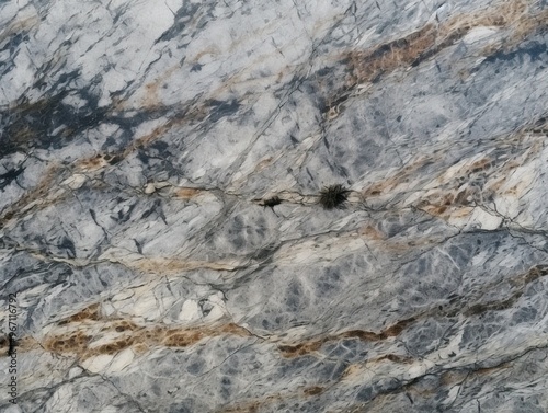 Natural granite stone close-up texture flat lay background