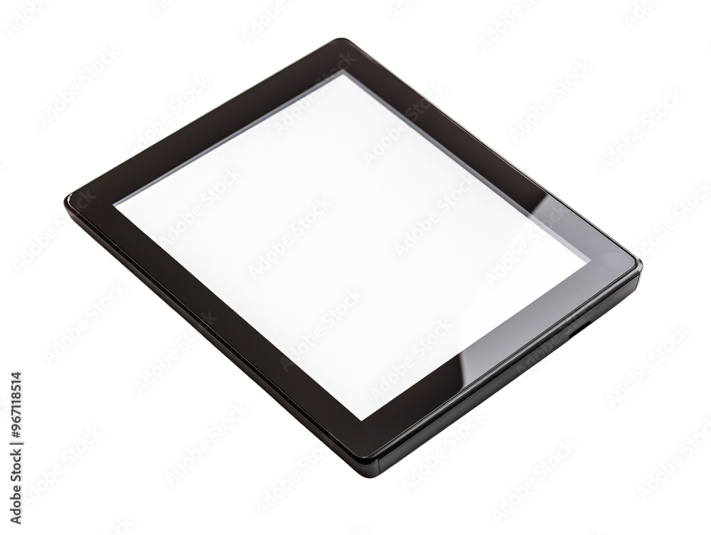 a black tablet with a white screen a black tablet with a white screen
