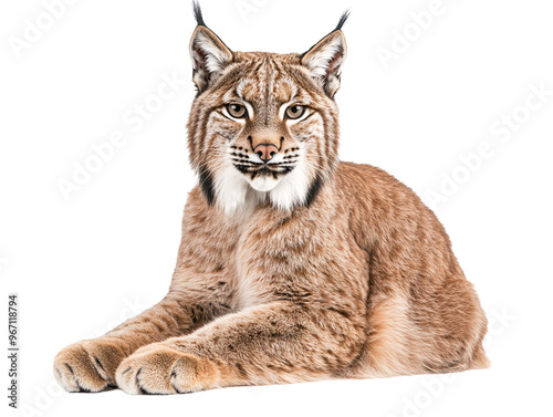 a bobcat lying down photo