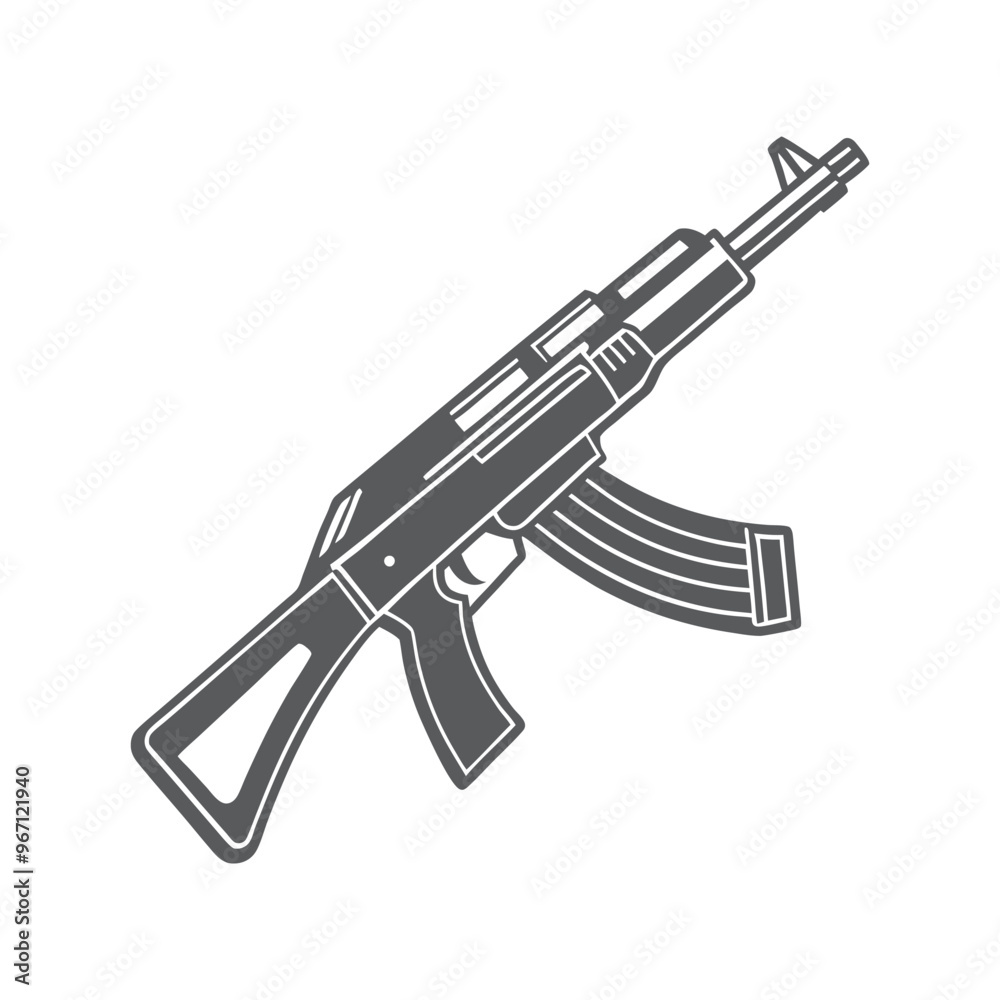 ak47 gun vector design template ak47 gun vector design template