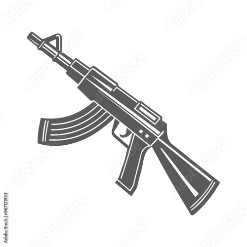 ak47 gun vector design template  photo