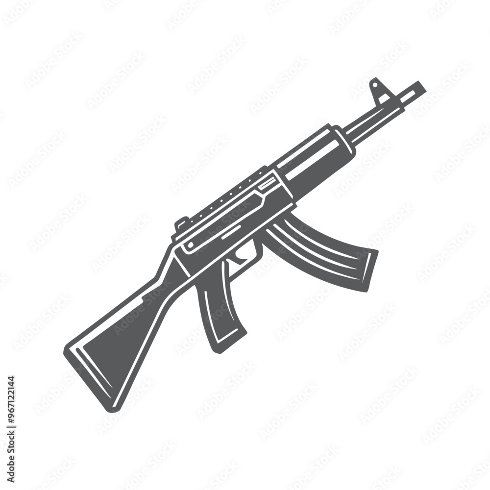 ak47 gun vector design template ak47 gun vector design template