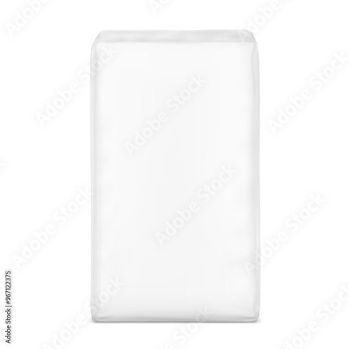 Vertical big heavy bag mockups for chemical products. High realistic vector illustration isolated on white background. Ready for use in presentation, promo, advertising and more. EPS10.