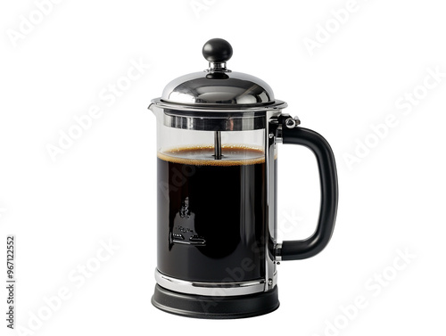 a coffee maker with a black liquid in it