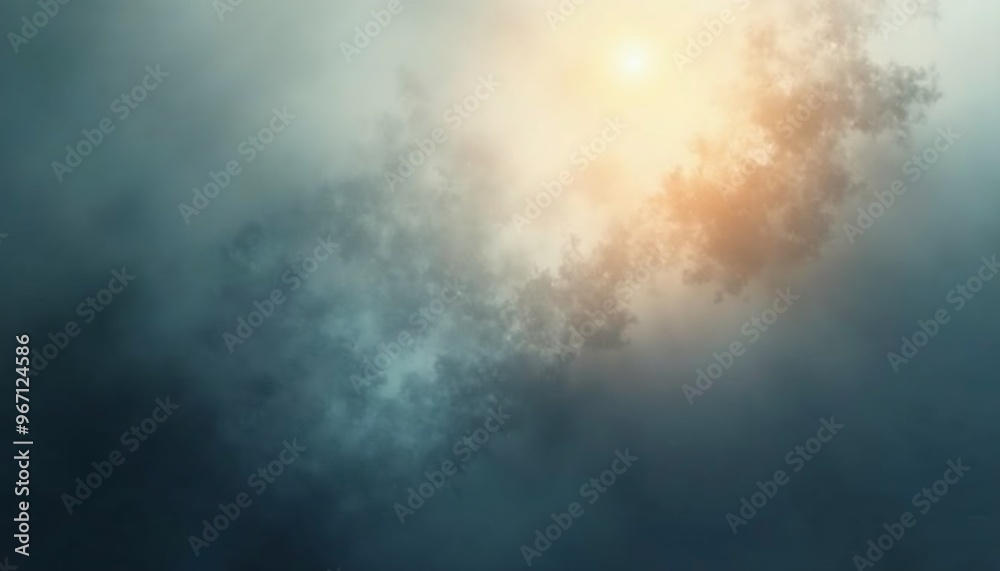 soft dreamy light beams through smoky blues and grays with ethereal ambiance soft dreamy light beams through smoky blues and grays with ethereal ambiance
