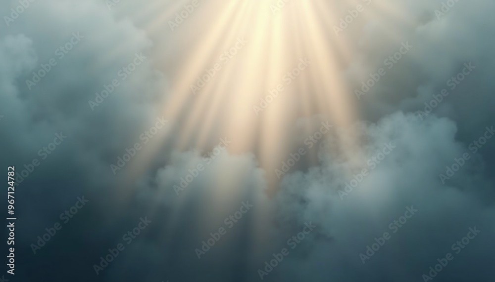 dreamlike ethereal ambiance with glowing beams through smoky blues and grays dreamlike ethereal ambiance with glowing beams through smoky blues and grays