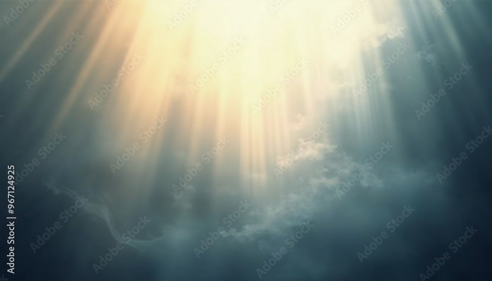 Fototapeta premium smoky blue and gray abstract with diffused light beams