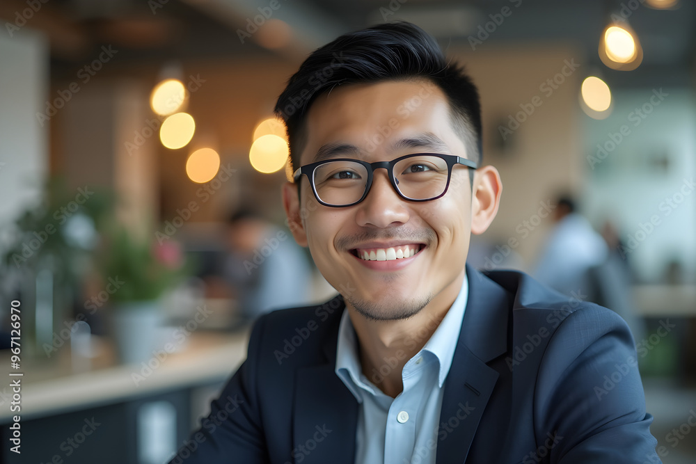 young smiling asian businessman