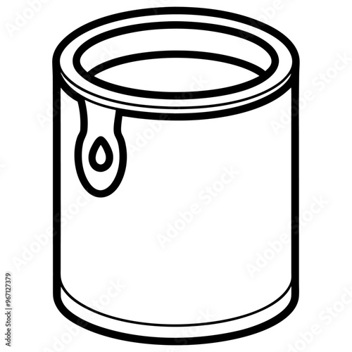 paint can outline coloring book page line art illustration digital drawing