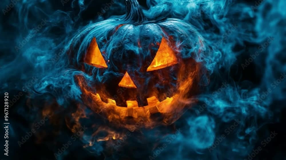 Scary Halloween pumpkin, jack-o-lantern. Scary Halloween pumpkin, jack-o-lantern.