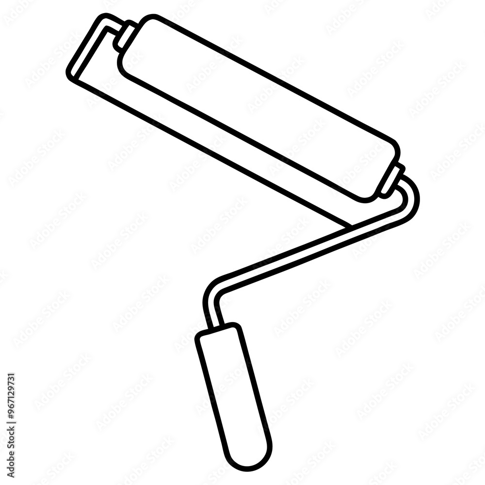 paint roller outline coloring book page line art illustration digital drawing paint roller outline coloring book page line art illustration digital drawing