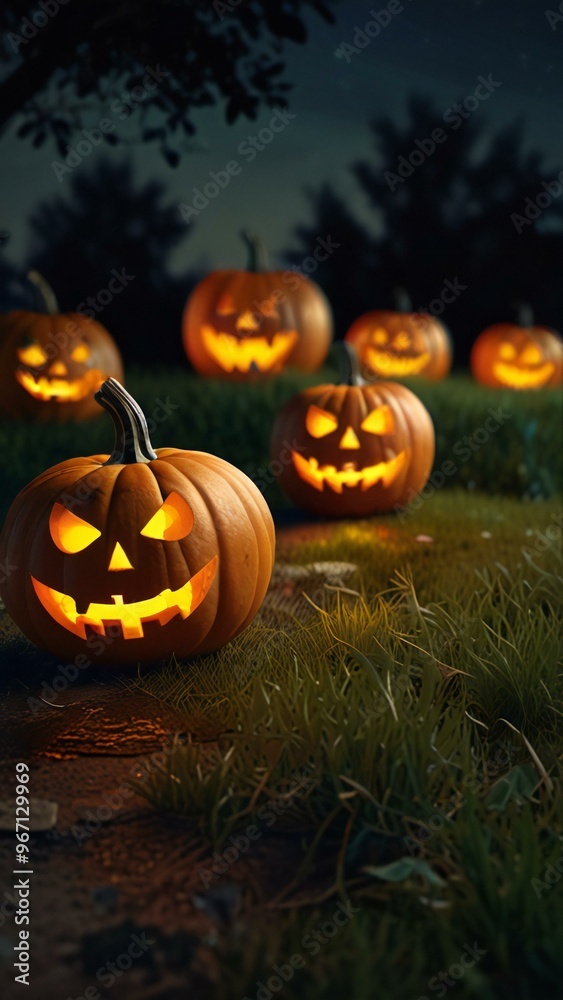 Obraz premium halloween pumpkin on a halloween