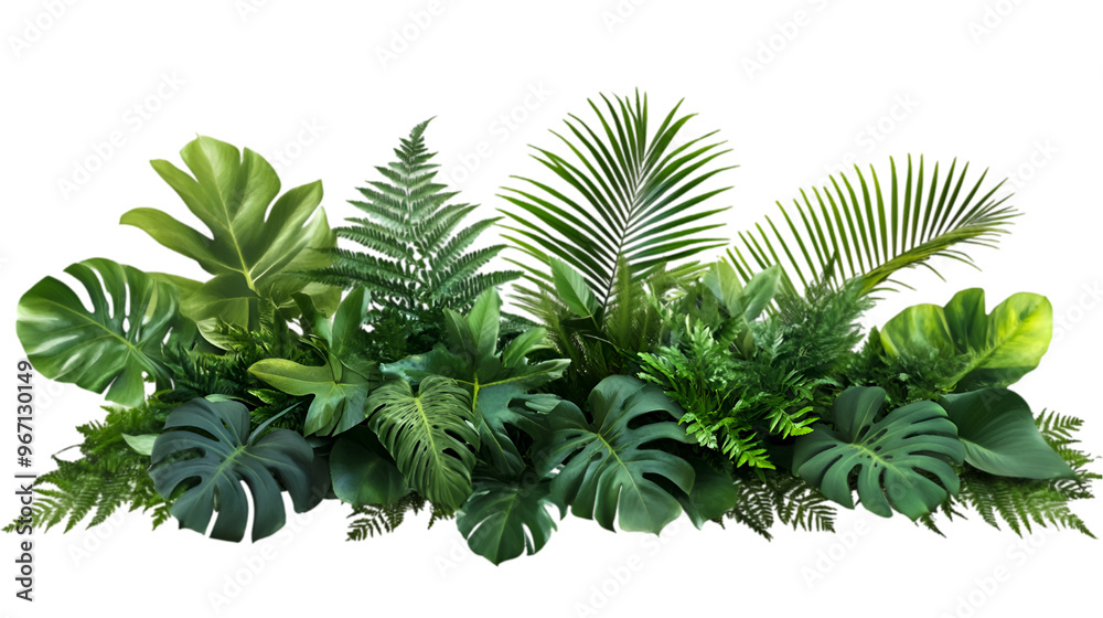 Tropical plants on white background
Tropical plants on white background