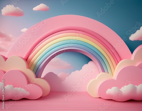 Colorful rainbow background for children