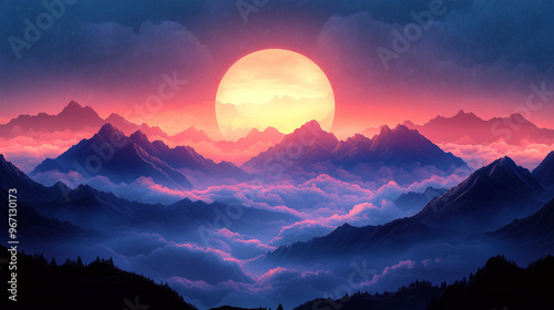 Scenic Mountain Sunset