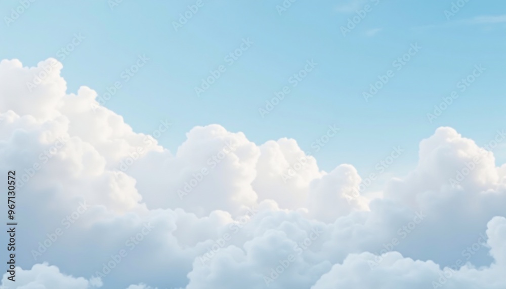serene blue and white clouds with a dreamy, soft texture serene blue and white clouds with a dreamy, soft texture