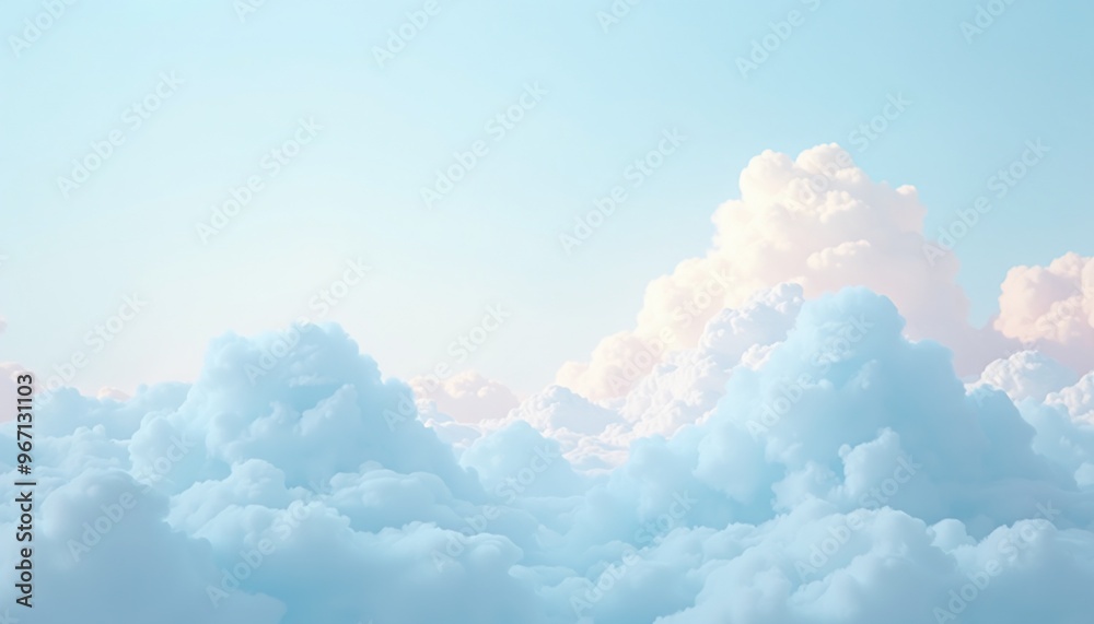 soft serene clouds with a dreamy blue and white palette soft serene clouds with a dreamy blue and white palette