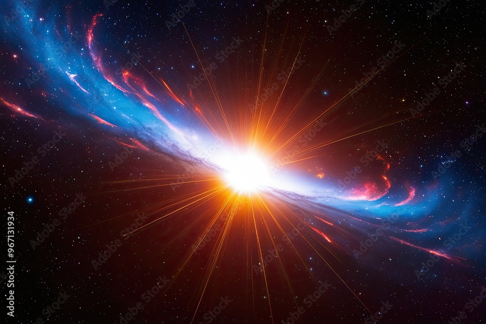 Stunning Nova Displaying Brilliant Color Flashes Expanding in Cosmic Space Stunning Nova Displaying Brilliant Color Flashes Expanding in Cosmic Space