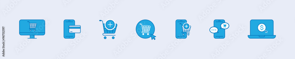 set of online shopping icon. vector illustration set of online shopping icon. vector illustration