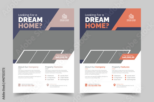 Real estate flyer design template corporate business flyer