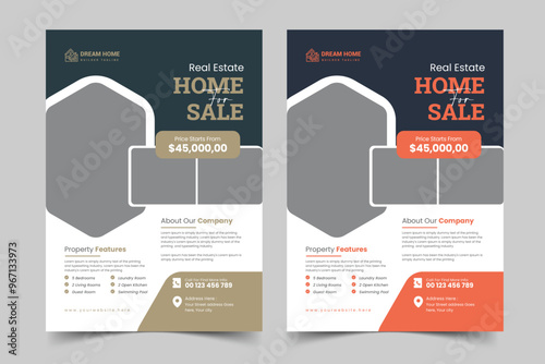 Real estate flyer design template corporate business flyer