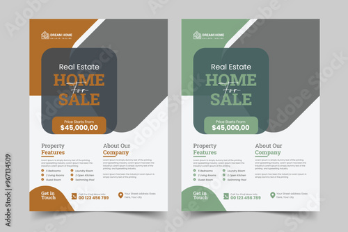 Real estate flyer design template corporate business flyer