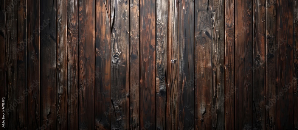Fototapeta premium Dark wood background design with copy space image