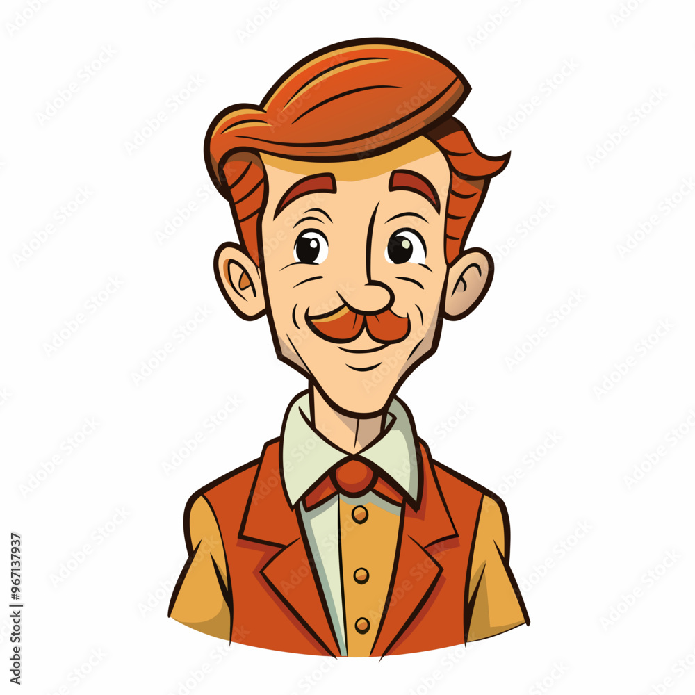 Obraz premium retro man vintage vector illustration