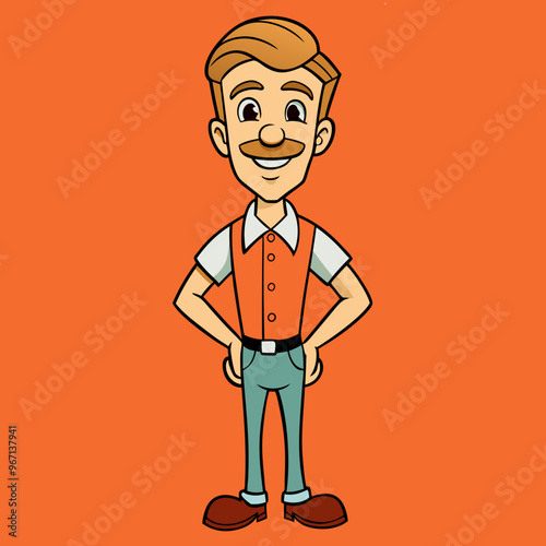 retro man vintage vector illustration