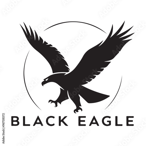 eagle logo. the eagle flies flapping its wings. flat design style. suitable for games, top ups, shops, brands. vector design template