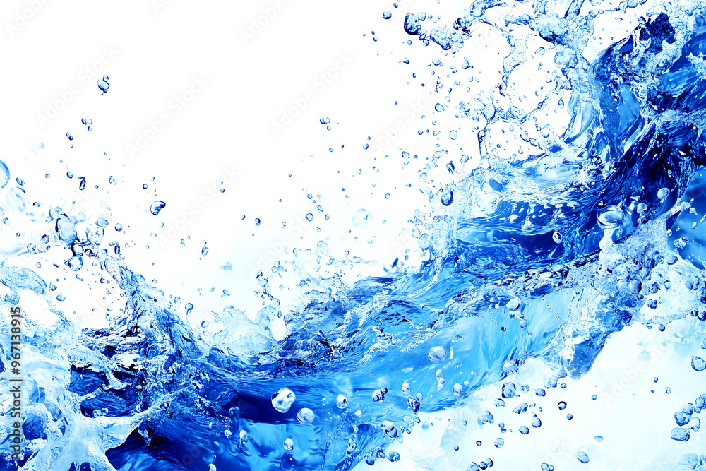 A splash of water with a lot of bubbles A splash of water with a lot of bubbles
