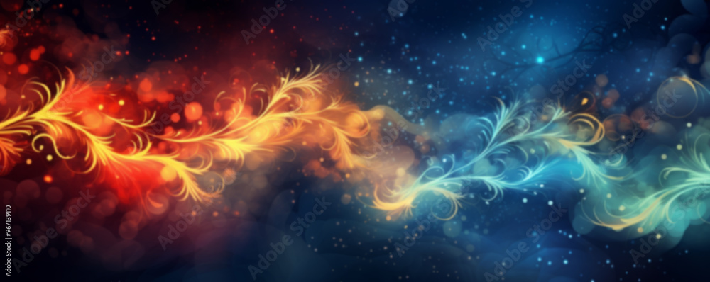 Vibrant Abstract Fire and Ice Design Vibrant Abstract Fire and Ice Design
