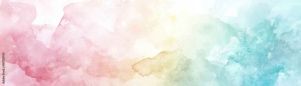 Fototapeta premium A soft, colorful watercolor background blending pastel hues, perfect for creative designs and artistic projects.