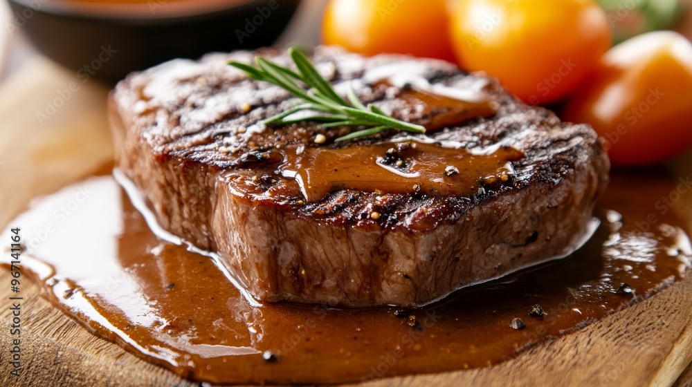 image of steak doused with special sauce, making it even more delicious and delicious image of steak doused with special sauce, making it even more delicious and delicious